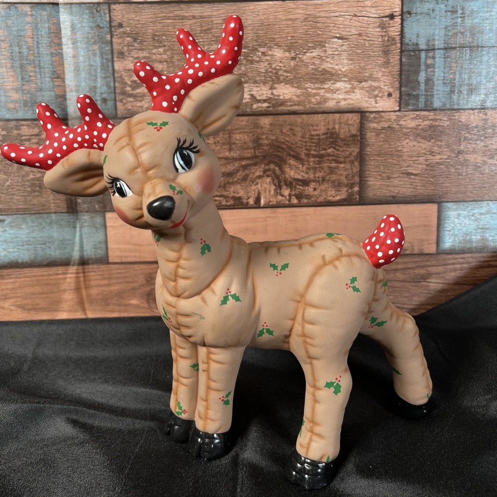 Vintage MCM Retro‎ - Kimble Ceramic Molds-   10" Christmas  Reindeer Deer Buck
